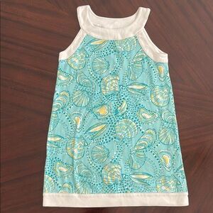 Lilly Pulitzer Turquoise and White Dress size 10